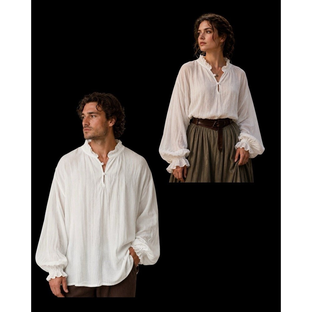 NWT French Meadow White Boho Peasant Blouse 2XL Cottagecore Balloon Sleeve Gauze